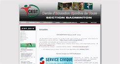 Desktop Screenshot of cest-badminton.org