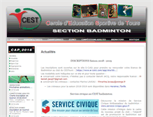 Tablet Screenshot of cest-badminton.org